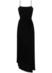 Pinko asymmetric gathered maxi dress