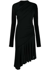 Pinko asymmetric long-sleeve dress