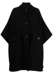 Pinko batwing-sleeves wool-blend coat