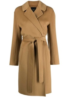Pinko belted single-breasted coat