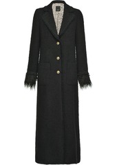 Pinko bouclé-tweed longline coat