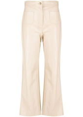 Pinko flared faux-leather trousers