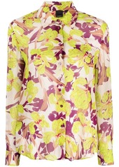 Pinko floral-print button-up shirt