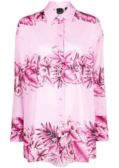 Pinko floral-print cotton shirt