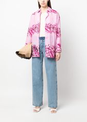 Pinko floral-print cotton shirt