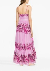 Pinko floral-print tiered maxi dress