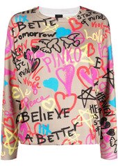 Pinko graffiti-print jumper