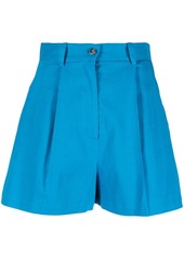Pinko high-waist linen-blend shorts