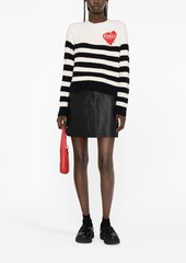 Pinko leather mini skirt