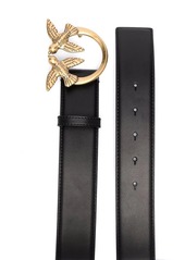 Pinko logo-plaque leather belt