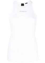 Pinko logo-print ribbed tank top