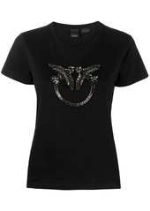 Pinko Love Birds bead-embellished T-shirt