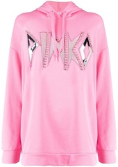 Pinko mirrored-logo hoodie