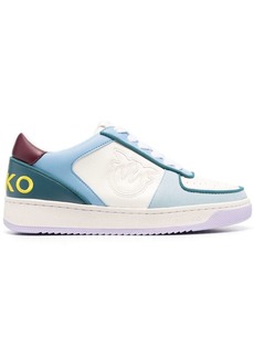 Pinko panelled low-top leather sneakers
