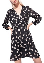 Pinko Accidioso Floral Print Faux Wrap Mini Dress