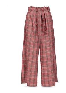 Pinko Belted Prince of Wales Wide Leg Trousers