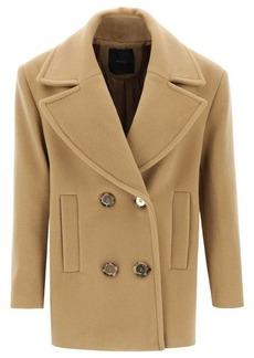 Pinko 'commento' double-breasted peacoat