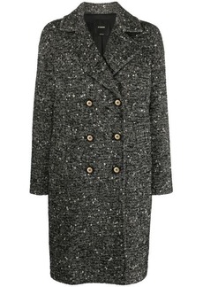 PINKO Double-breasted tweed coat