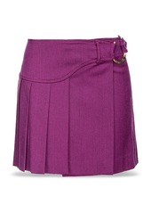 Pinko Garo Flannel Pleated Mini Skirt