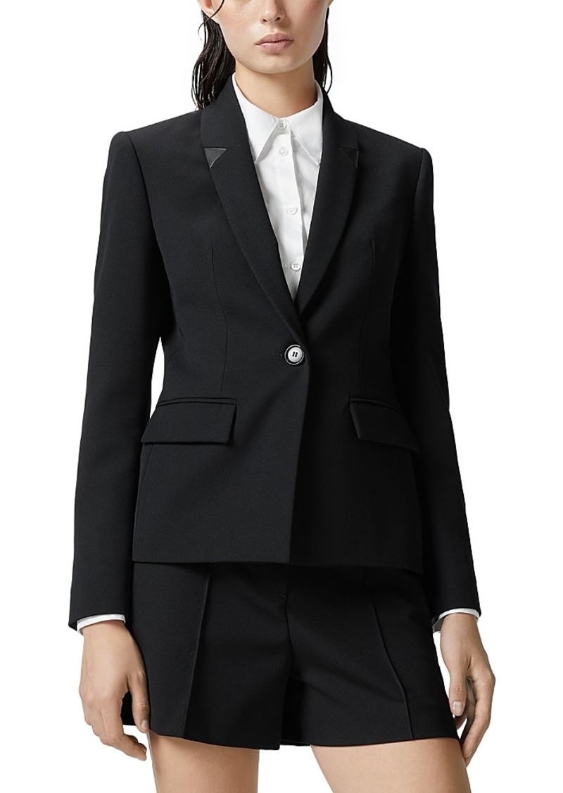 Pinko Giappone Contrast Lapel Single Breasted Blazer