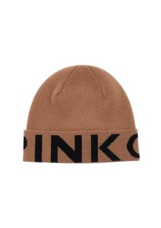 Pinko maxi logo beanie hat
