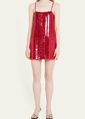 PINKO Paillette-Embellished Square-Neck Mini Dress