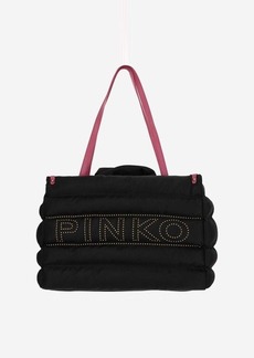 PINKO QUILTED TOTE BAG WITH LOGO