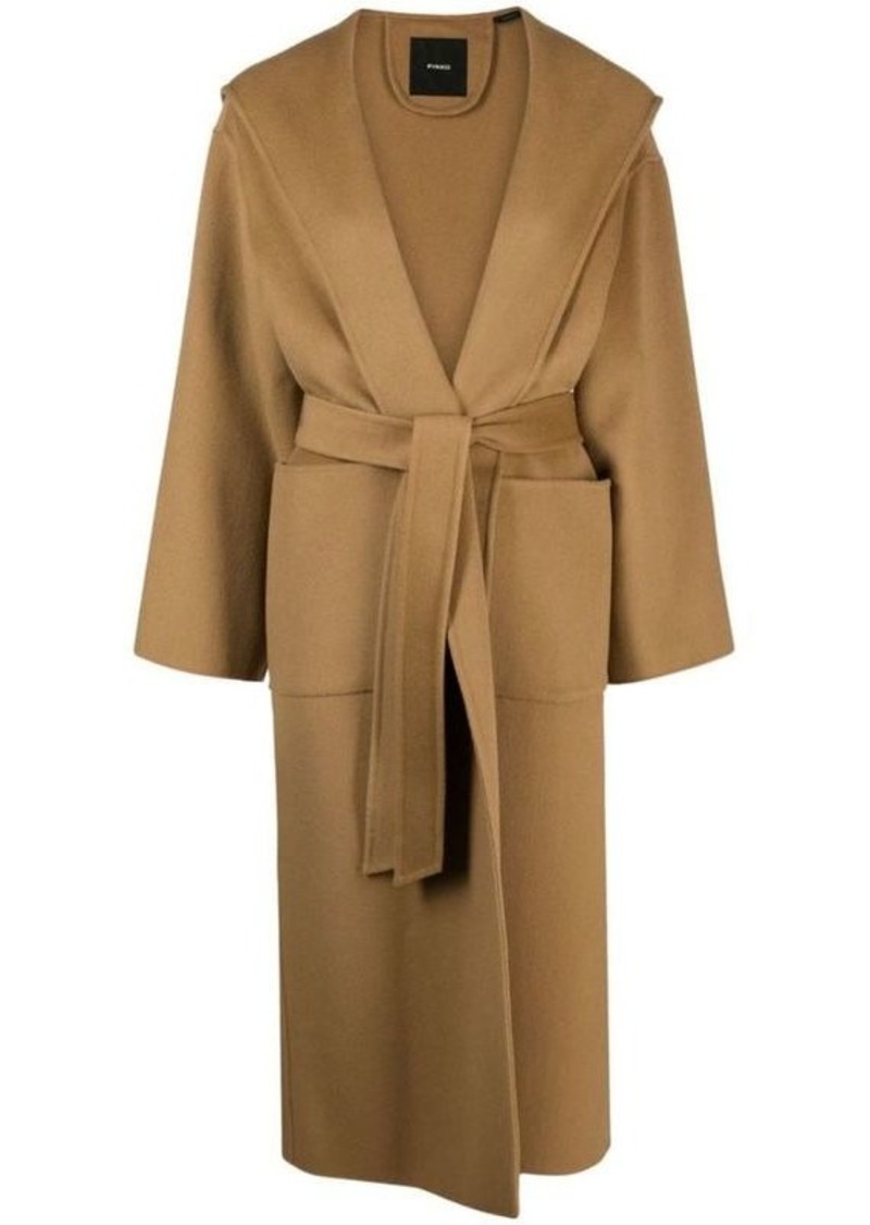 PINKO Shawl-lapel hooded coat
