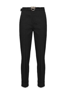 Pinko Slim Fit Stretch Linen Blend Trousers