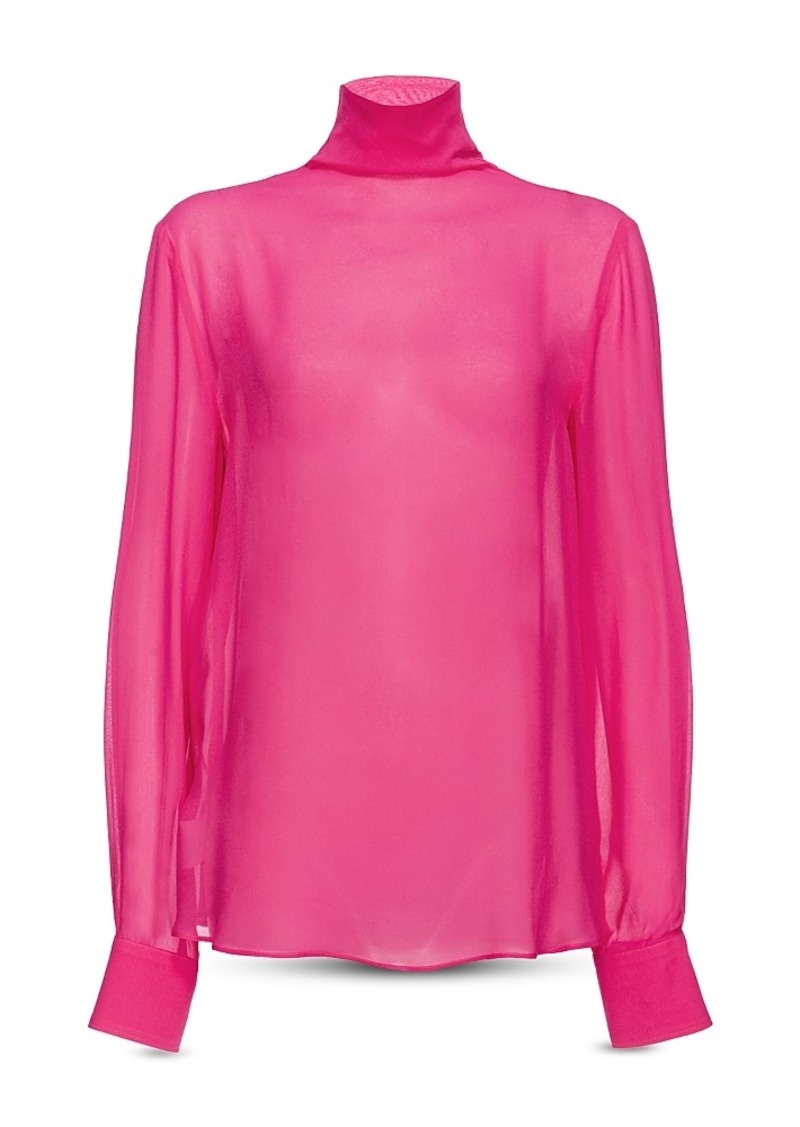 Pinko Verdeca Blusa Mock Neck Top