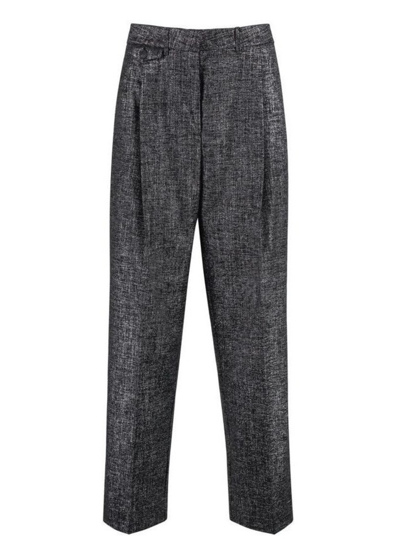 PINKO WOOL AND COTTON TROUSERS