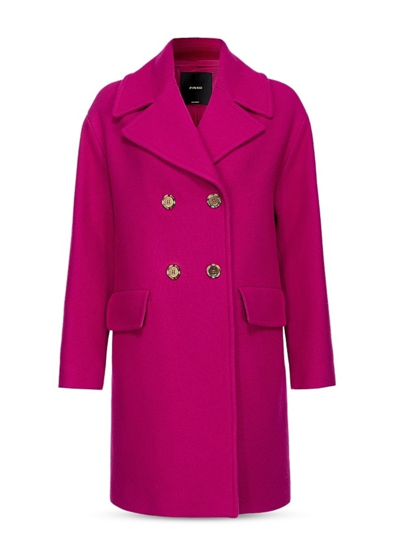 Pinko Wool Blend Double Breasted Coat