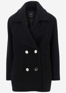 PINKO WOOL BLEND DOUBLE-BREASTED COAT