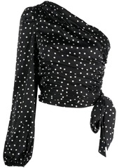 Pinko polka-dot one-shoulder blouse