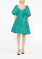 Pinko puff-sleeve flared dress