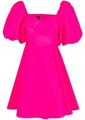 Pinko puff-sleeve flared dress