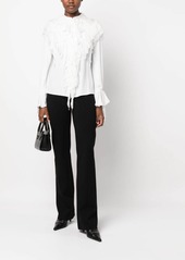 Pinko round-neck ruffled blouse