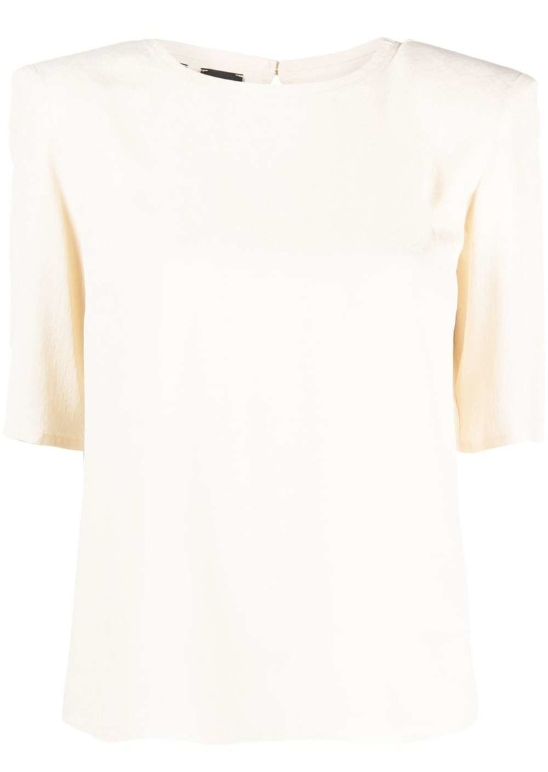 Pinko round-neck short-sleeve blouse