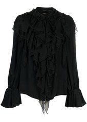 Pinko ruffled long-sleeves blouse