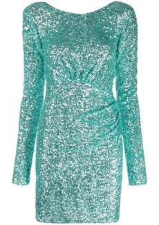 Pinko sequin-embellished long-sleeve dress