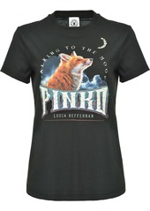 Pinko Talking to the Moon print stud detail T-shirt