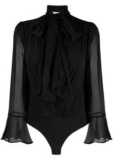 Pinko tie-neck chiffon bodysuit