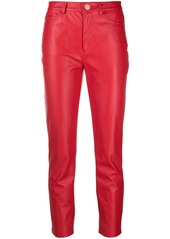 Pinko wax-coated slim-cut trousers