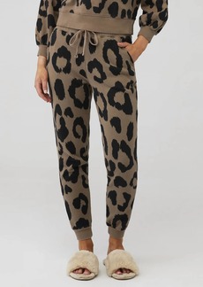 PISTOLA Alessa Slim Straight Leg Sweatpant In Safari Graphic Leopard