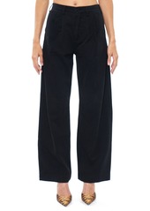 Pistola Ellery High Waist Cotton Wide Leg Trousers in Fade To Black at Nordstrom Rack
