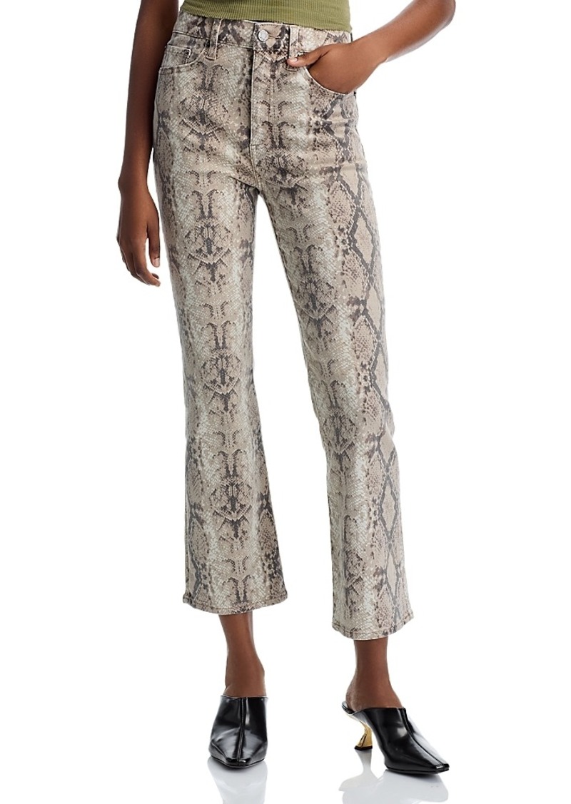 Pistola Lennon High Rise Cropped Bootcut Jeans in Python