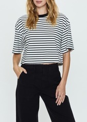 Pistola Mae Stripe Back Cutout Crop T-Shirt