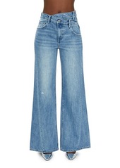 Pistola Ruby Crossover Waist Wide Leg Jeans