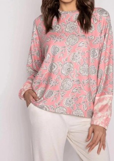 PJ Salvage Boho Chic Lounge Top In Coral