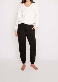 PJ Salvage Cable Sweater Banded Jogger In Black